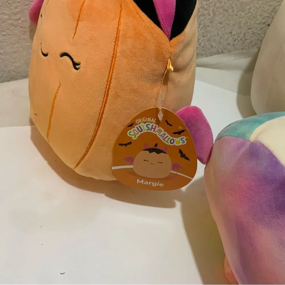 Lot 3 Squishmallows 12 Inch The Rainbow PRIDE 8” Margie 8”  Candy the Tie-Dye